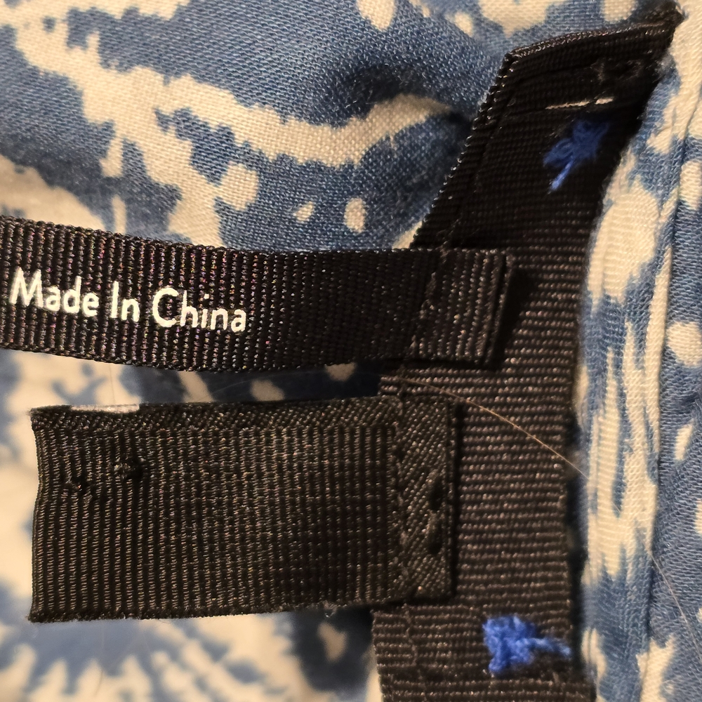 PAIGE Womens Blue and White Ruched Sailor Collar Blouse - Picture 4 of 8